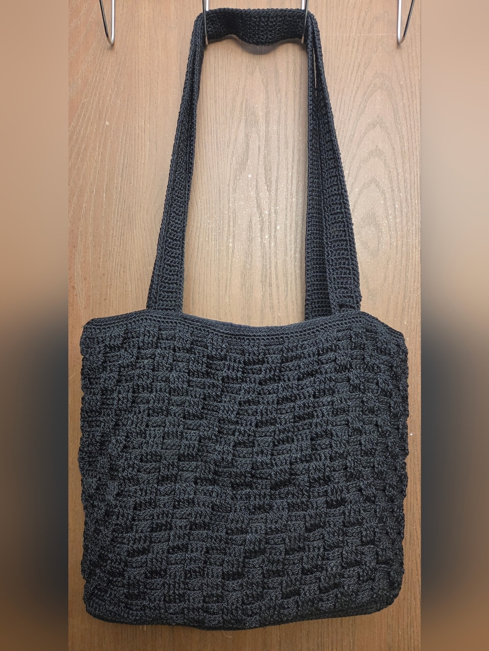 The Sak Black Woven Crochet Shoulder Bag - Picture 4 of 9